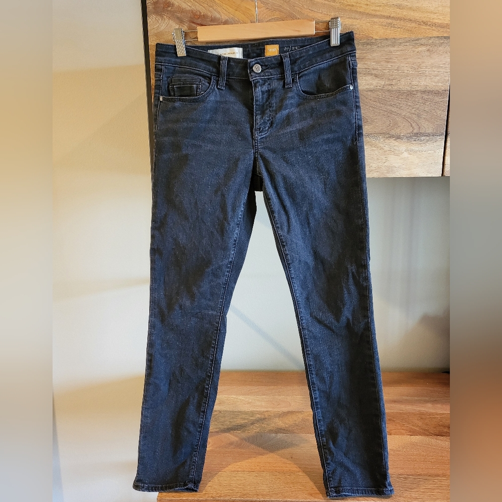 Anthropologie Pilcro The Letterpress Stet Mid-rise Slim Jeans, Black, Size 28